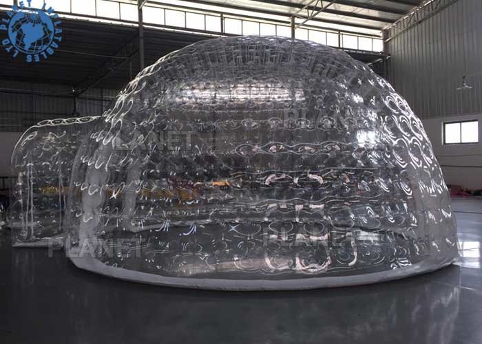 Quality Outdoor Transparent Inflatable Dome Tent For Mobile Hotel / Clear Igloo Tent for sale