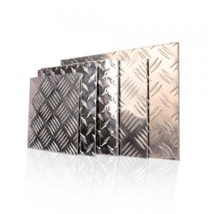 Quality 3003 Bright Aluminium Five Bar Tread Plate Floor Anti Slippery for sale