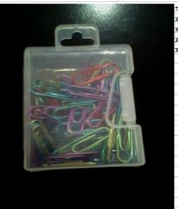 Quality Metallic color paper clips, Assorted Sizes, Assorted Colors,100pcs/box for sale