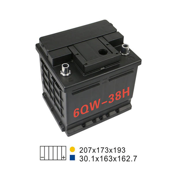 Quality 44AH 20HR 300A 6 Qw 38H Car Start Stop Battery Automotive Lead Acid Battery for sale