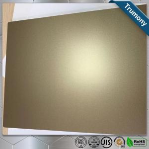 Quality Golden Scrub Aluminum Flat Plate Based On PE Layer Decoration Building for sale