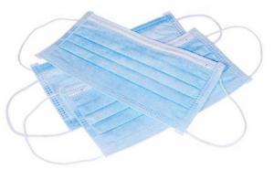 Quality Earloop Style 3 Ply Non Woven Face Mask , Disposable Blue Mask Anti Virus for sale