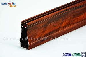 Quality Structural AA6063 T5 Window Aluminium Frame Wood Grain Surface for sale