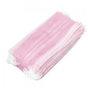 Quality Antibacterial Custom Surgical Mask , Fluid Resistant Pink Disposable Mask for sale