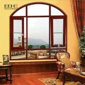 Quality Red Residential Aluminum Casement Windows High Wind And Water Resistance for sale