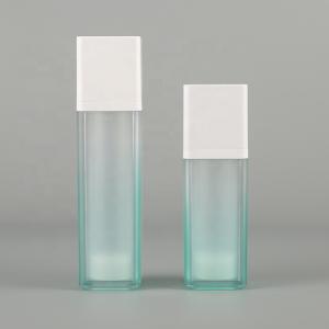 Quality PP Flat Shoulder Acrylic Airless Bottle 30ml 50ml Screen Printing for sale