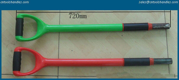 Quality plastic D grip shovel long handle, shovel/spade plastic long handle for sale