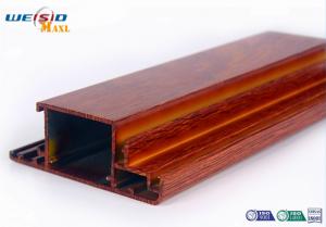 Quality Wood Grain Surface AA6063 T5 Aluminium Extrusions Profiles For Door / Windows for sale