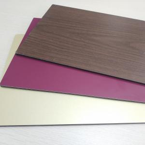 Quality Exterior Wall Cladding A1 Aluminum Wood Grain Metal Panels , ACP Composite Panel for sale