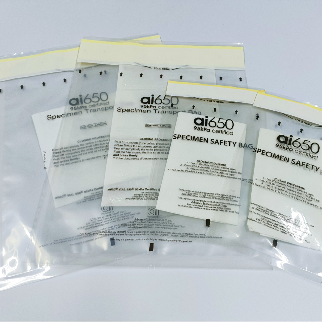 Quality Customized Medical Pathology Bags Resealable Specimen Bags Ziplock Biohazard Bio for sale
