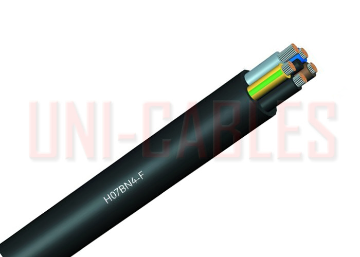 Quality 638TQ / H07BN4-F Rubber Flexible Cable HOFR Trailing WIth Annealed Copper for sale
