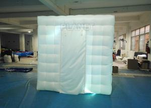 Quality 2.4x2.4x2.4m Small White Inflatable Party Cube Booth Tent With 2 Doors for sale