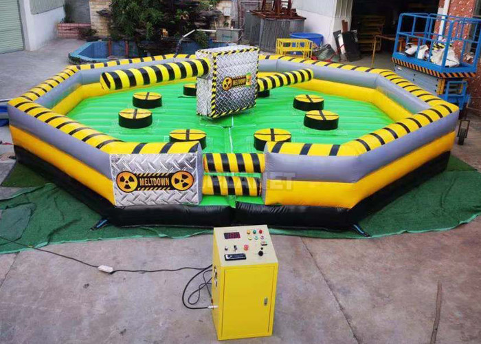 Quality Meltdown Mechanical 8m Dia Total Wipeout Inflatable For Rotating Obstacles Games for sale