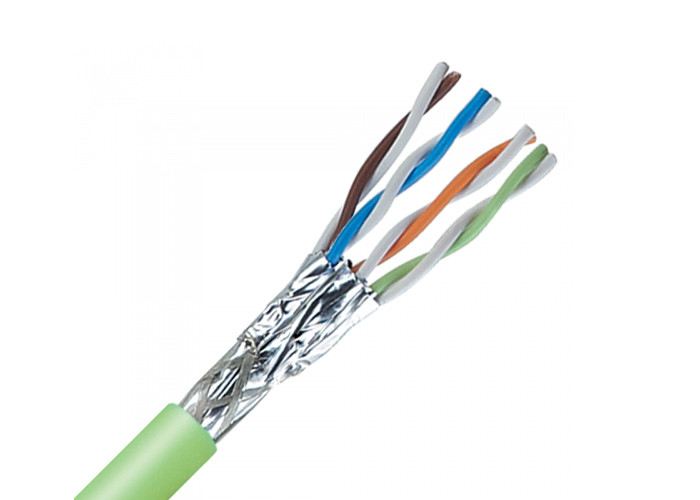Quality Solid Copper Conductor Bulk CAT Cable 24 AWG 4 Twisted Pair FTP For Networking for sale
