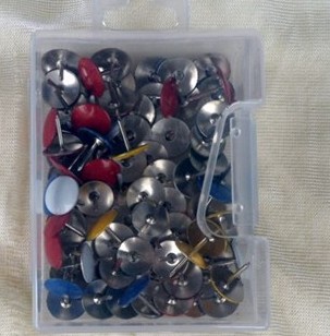 Quality Vinyl coated thumbtacks,office pins,drawing pin for sale