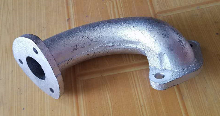 Quality Engine Parts Silencer Bend Exhaust Pipe For R175 R1180 Iso9001 Certification for sale