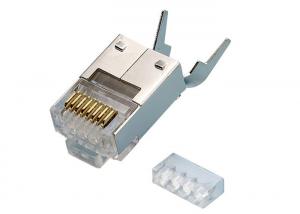 Quality 8 Pin Shielded Rj45 Connector , Lan Cable Connector Cable Network Accessories for sale