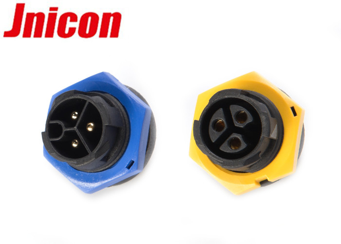Quality Multi Color Waterproof 3 Pin Male And Female Connectors Panel Mount 20A DC Power Socket for sale
