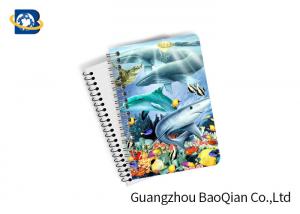 Quality Eco Friendly Paper 3D Lenticular Notebook Ocean / Animal Pattern With Spiral for sale