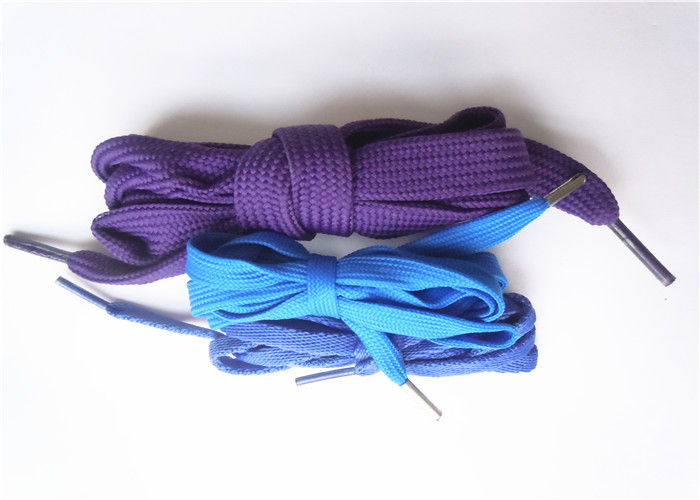 Quality Long Polyester Colored Elastic Shoe Laces , Waxed Shoe Laces Flat for sale