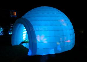 Quality Led Lighting Inflatable Igloo Tent , Oxford Cloth Inflatable Tents For Parties for sale