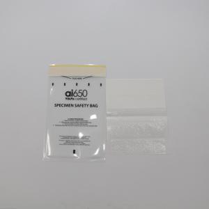 Quality 3 Walls Lab Use Clear Plastic Specimen Biohazard Bags Eco Friendly for sale