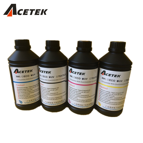 Quality Acetek UV Printer Ink 1000ML/Bottle For Epson Dx5/Xp600/Dx7/Dx8 Head for sale