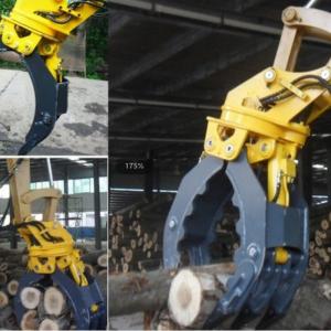 Quality CTHB Hydraulic Rock Grab For Excavators Q235B Digger Grapple for sale