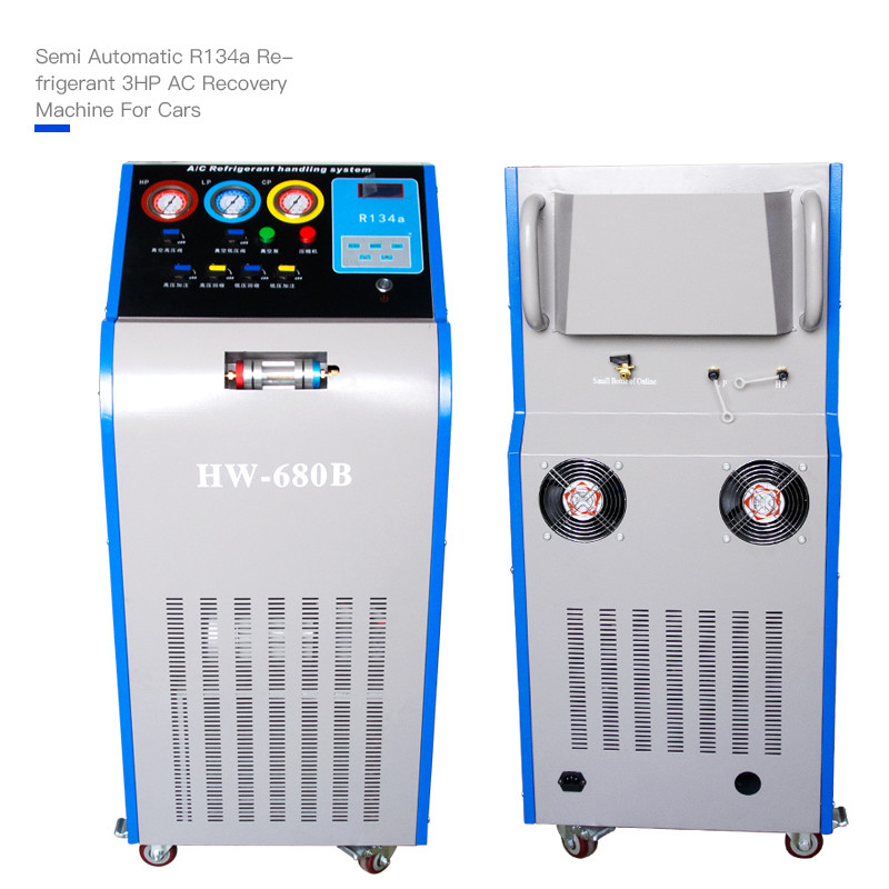 Quality 4HP Car AC Service Station 650g/Min Car Aircon Service Semi Automatic for sale