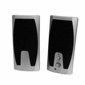 Quality 2.0-channel Computer Speakers, Suitable for PCs, Notebooks, MP3 Players and Mobile Phones for sale