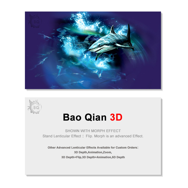 Quality Durable 3D Lenticular Business Card Printing Animation Effect For Promotion for sale