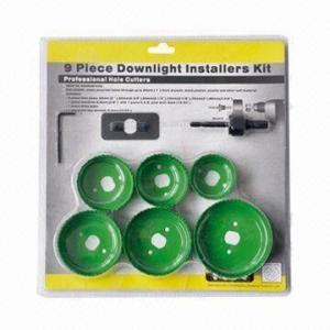 Quality 9 pieces high speed downlight installers bi-metal hole saw kit for sale