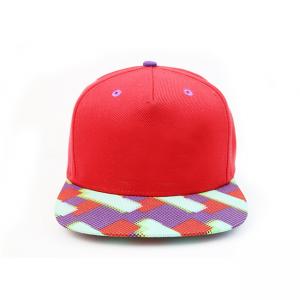 Quality Girls Polyester Fabric Flat Brim Snapback Hats Sublimination Print for sale