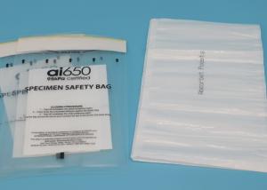 Quality Laboratory 95kPa Biohazard Bag Specimen Packing With Strong Self Adhesive Seal for sale