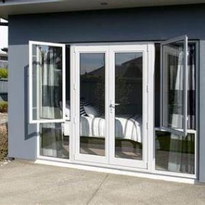 Quality Hollow Double Glass Aluminum Hinged Door Wind Resistance Sun Room for sale