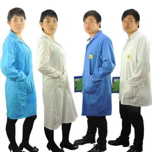 Quality Antistatic Polyester Cotton Cleanroom Esd Jumpsuit Uniform For Electronic Factory for sale