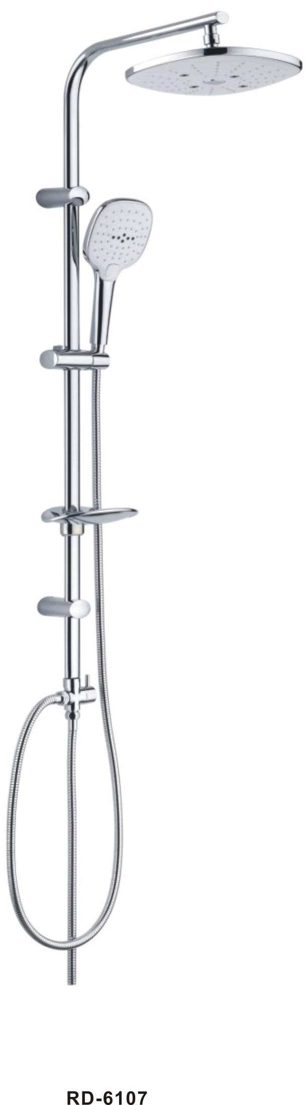 Quality Brass Vavle Shower Faucet Set , Stainless Steel Screws Rain Head Shower Kit for sale