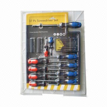 Quality 37 Pieces Screwdriver Set with PP + TPR Handle for sale
