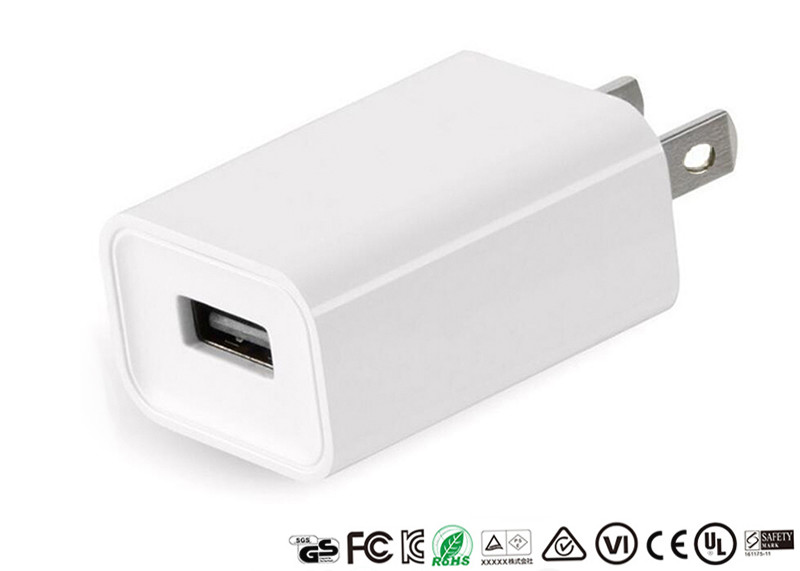Quality White / Black Single Usb Wall Charger 5V 1A US Travel Portable Charger for sale