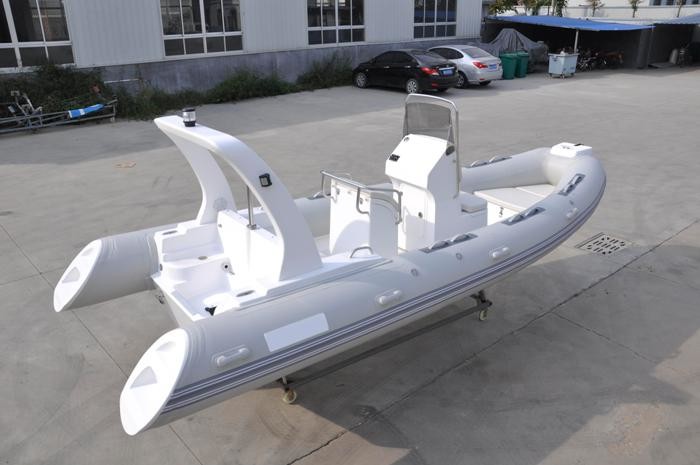 China High Capacity Rib Rigid Inflatable Boat Lightweight 19 Feet With 180 Cm Hull Width on sale