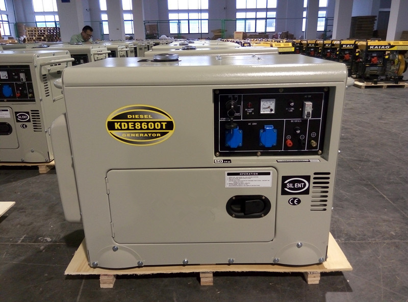 Quality 6 KW Soundproof Silent Diesel Generator , Single Cylinder Diesel Generator Set for sale