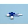 Buy cheap Three Way Stopcock Medical Consumables PVC Infusion Injection White Blue from wholesalers