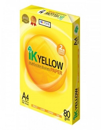 Quality IK Yellow A4 copy Paper 80gsm/75gsm/70gsm for sale