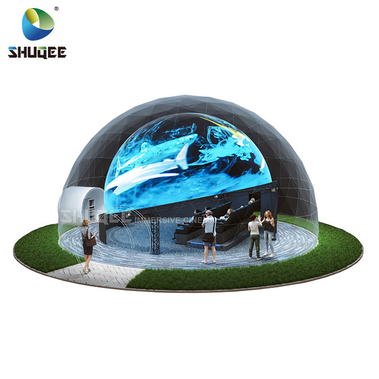 Quality Big Profit Business 14 People 5D Cinema Dome Projection Built On The Playground for sale