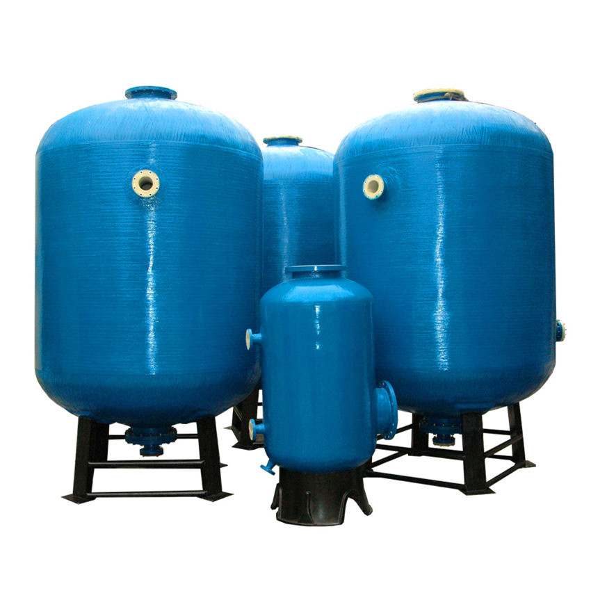 Quality Water Treatment FRP RO Pressure Vessel Tank Water Storage Tank Blue Color for sale