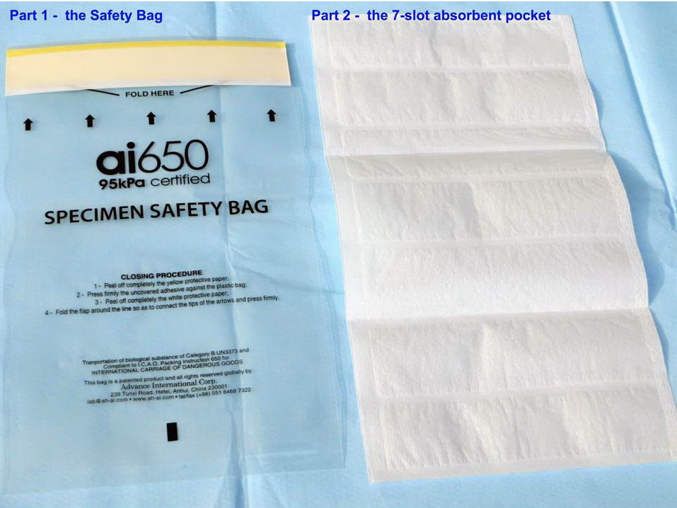 Quality Custom Disposable Plastic 95Kpa Biohazard Specimen Bag for sale