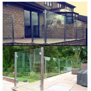 Quality Stainless Steel 38mm Handrail Glass Balustrade , 50mm Handrail Glass Balustrade for sale