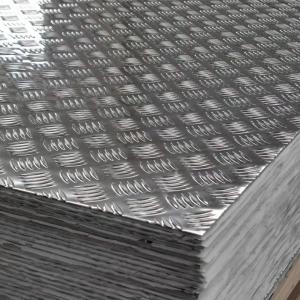 Quality Five Bars Embossed Aluminum Sheet 3003 3103 Checkered Aluminium Sheet for sale