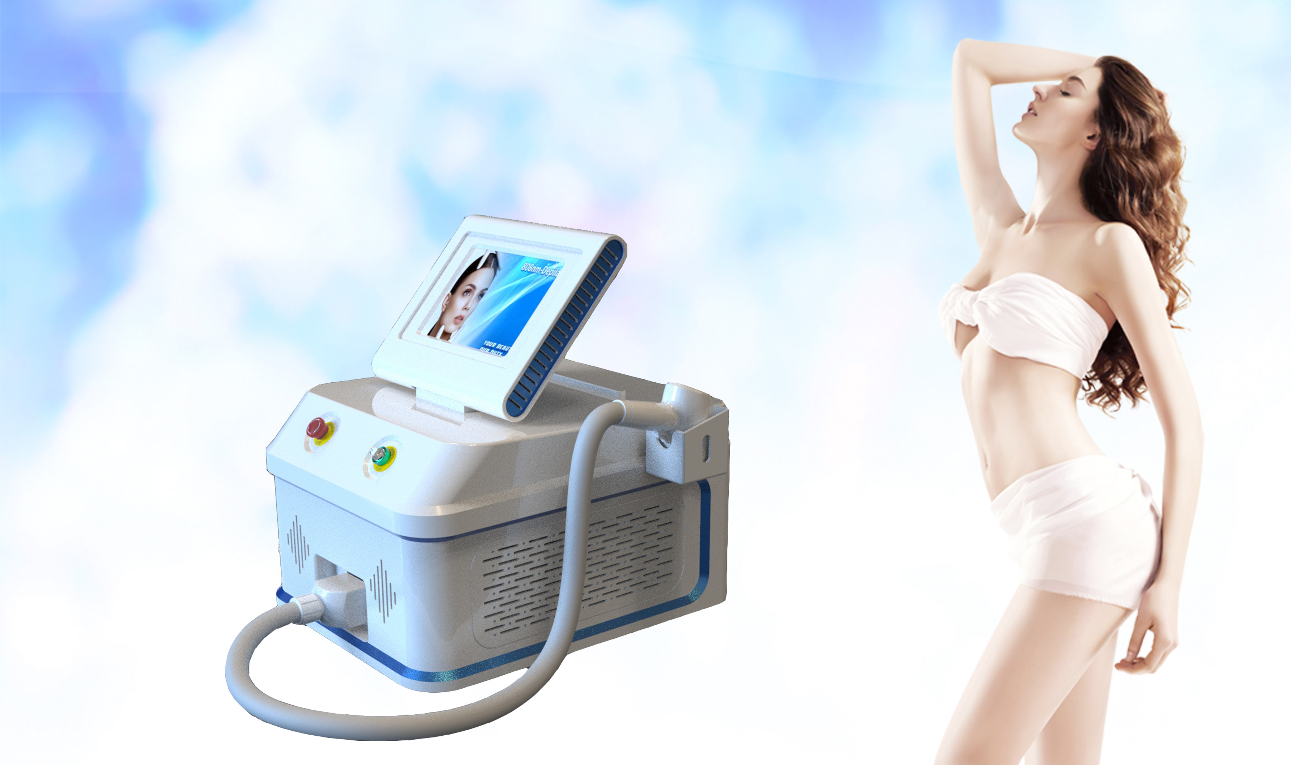 Quality 808nm Diode Laser Hair Removal Machine / 3 Wavelengths Laser Hair Removal for sale