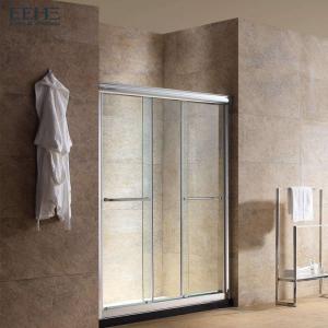 Quality Sliding All Tempered Glass Shower Enclosure With Stainless Steel Handle for sale